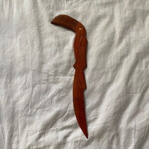 Vintage Handcrafted Teak Wooden Letter Opener
